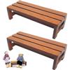 DAGLLGEW Mini panca da 2 pezzi, mini panche in scala 1:12 per artigianato, piccoli mobili in legno per accessori per case delle bambole e scene di modellini Panchine per artigianato Panca per casa delle bambo