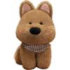 KUKUShining Peluche Cane West Highland, Cuscino Morbido Da Abbracciare A Forma Di Cucciolo Con Bavaglino Peluche Kawaii Rosa Per Bambini(Brown,25cm/9.8in)