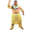I LOVE FANCY DRESS LTD Set di accessori da uomo Zulu, gonna in erba naturale + polsini per braccia e gambe, costume da guerriero Hawaian tribale Hula, taglie forti