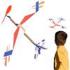 Generisch Aereo alimentato con elastico, aereo per bambini, elastico per campeggio, giardino, vacanze, festa di compleanno regalo per