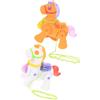 KOMBIUDA Cavallo Giocattolo Elettrico Corda 2 Pezzi in Plastica per Bambini | Musica e Luci Colorate, Forma Animale, Adatto a Ragazzi e Ragazze, senza Batterie Incluse