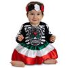 Funidelia | Costume da Catrina per bebè e neonati Teschio messicano, Day of the Dead, Horror - Costume per neonati e accessori per Feste, Carnevale e Halloween - Taglia 12-24 mesi - Nero