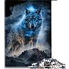 SIBREA Puzzle Puzzle del lupo fantasma 1000 pezzi per adulti e bambini Puzzle in cartone Regalo di compleanno, regali per adulti Dimensioni: 26x38 cm