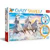 Trefl TR11111 - Puzzle Galopp nelle onde 600 pezzi, Crazy Shapes, qualità premium, per adulti e bambini dai 10 anni in su