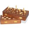 The Maryam Crafts Rosewood - Set di scacchi da viaggio pieghevole per giocatori non vedenti e ipovedenti, tavola rialzata tattile, pezzi di scacchi con pioli, grande gioco di scacchi accessibile da 30,5 cm, per adulti