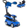 SOARS Macchina Cavalcabile per Bambini con Licenza Mercedes-Benz 3 in 1, Capote Regolabile, Guida Realistica con Volante e Clacson, Capacità di Carico 25 KG, per Bambine e Bambini 1-3 Anni (Blu)