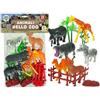 Generic GEO NATURE - BUSTA CON ANIMALI DELLO ZOO CON ACCESSORI 22PZ GIOCATTOLO IN PLASTICA
