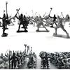 MINHADISI Figure Medievale Giocattolo Soldato, Soldato Giocattolo Figure Set, 5-7cm Esercito Soldati Figure Militari, Miniatura Giocattolo Soldati Miniature Home Tabella Decorazione (60PCS)