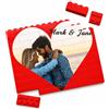 Q-Bricks Mattoncini puzzle | mattoncini personalizzati con foto e testo | 12,8 cm × 10,5 cm | 49 pezzi. (Mattoncini rossi)