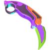 Fonowx Coltello Per Ravanello Giocattolo Stampa 3D Coltello Fidget Sensoriale Piccolo Per Bambini, Viola