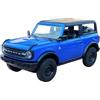 Toi-Toys Ford Bronco 2023 Black Diamond Modellino auto in metallo con ritiro modello auto giocattolo 4 varianti 43 (blu metallizzato)