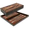 Chessgammon BACKGAMMON SET GRANDE DA GAMBO IN LEGNO PIEGHEVOLE DI QUALITÀ E CIELO (Antico 2,5-50,8 cm)