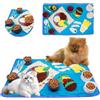 Zyluniy Tappeto Olfattivo per Cane 80x50cm Giochi per Tappeti Interattivi, Snuffle Mat per Addestramento Cani, Snuffle Mat per Cani, Tappetino da Gioco per di Piccola e Grande Taglia, Ristorante occidentale