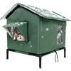 Generico Casetta Gatto Esterno per Inverno - Rifugio Impermeabile Randagi | Cuccia Isolata Felini Selvatici | Tenda Termica Resistente Intemperie Animali Fuori, Cabina Rialzata Anti-Freddo Giardino e Terrazzo
