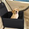 CUEMOON Seggiolino auto per cani, robusto box auto per sedile posteriore per cani di piccola e media taglia, impermeabile, per sedile posteriore e anteriore, nero