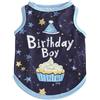 Izefia Magliette per Cani Vestiti Traspiranti Principessa Compleanno Ragazzo Ragazza Canotta Estiva Fresca Maglietta per Piccolo Cane Cucciolo Gatto Medio