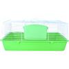 Pet's Solution - Gabbia per Coniglio Nano e Piccoli Roditori, con Portafieno e Doppia Apertura - Verde 84,5x48,5x37h cm