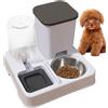 Liakyunf Dispenser Automatico Cibo E Acqua Per Gatti,Alimentatore e Bevitore Automatico Gatto per Interni - Distribuzione Cibo E Acqua Per Animali Domestici Cuccioli Gattini Taglia Piccola E Media