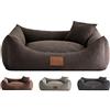 Leo4dog Divano Sun 6 Taglie, 4 Colori Letto per Cani, Cuscino per Cani, Cestino per Cani. (Grafite, M-80X60)