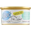 Adoc Naturally Premium, Alimento Umido Complementare per Gatti Grain Free, Tonnetto con Alicette, 24 Lattine da 85 g, in Gelatina, Senza Conservanti e Coloranti