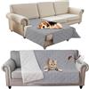 SHUOJIA Coperta Impermeabile Copriletto Per Cani Copridivano Grande Antiscivolo Coprimaterasso Per Incontinenza Per Auto Animali Domestici Cane Gatto (30x70in,Light Grey)