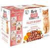 Brit Cibo per gatti pollo salmone tacchino anatra 12 x 85 g