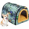 Fmzrbnih Cuccia Impermeabile Per Cani Da Esterno - Cuccia Da Giardino, Mobili Per Animali Domestici Con Soffice Tappetino | Cuccia Isolata E Resistente Alle Intemperie Con Maniglia Per Cani Di Taglia Media E P