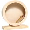 STGBCST Ruota per criceto - Ruota in legno naturale, silenziosa per criceti nani e gerbili, 19 x 11 x 16,5 cm, per criceti, accessori per piccoli animali (360 g)