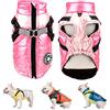 SMALLLEE_LUCKY_STORE Pet Sport Giacca invernale impermeabile con imbracatura D-Ring per cani di piccola taglia media e gatto, imbottito cappotto per cuccioli Chihuahua Bulldog francese,rosa, M