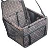 MENGQI Seggiolino Auto per Cane Animali,Coprisedile Auto per Cani Adatto per Cani di Piccole e Medie Dimensioni, Lavabile, Pieghevole e Traspirante, con Guinzaglio di Sicurezza e Tubo di Supporto in PVC