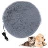 Agatige Letto gatto riscaldato, peluche morbido da 40 cm USB USB Copertina riscaldata riscaldamento elettrico tampone riscaldante per gatti per cani di taglialette (Gris argenté)
