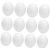 TOYANDONA 12 Pezzi Uova Finte per Uccelli e Colombi, Realistiche e Delicate, in Plastica Bianco, Resistenti a Deformazioni e Rotture, per Gabbie e Decorazioni Pasquali