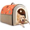 Waigg Kii Grande cuccia per cani 2 in 1, calda, calmante e lavabile, di lusso, rimovibile, anti ansia, per gatti da interni (XXL-100 x 70 x 60 cm, C)
