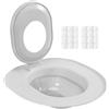 Genérico Kit di addestramento per il bagno dei gatti - Kit di addestramento per il sedile del WC dei gatti - Strumento sanitario con base non forata per gattino animale domestico