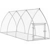 vidaXL Conigliera Argento 105x300x120 cm in Acciaio Zincato gabbia per conigli da esterno casetta per animali casetta per conigli