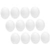Hohopeti Uova Finte Accessori Leggeri e Sicuri per Uccelli in Plastica Bianco 12 Pezzi per Decorazione Gabbie e Allevamento di Pappagallini e Agapornis