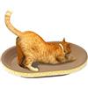 Generico Tiragraffi ovale per gatti,10 * 41cm Raschietto per Gatti Ovale ad Alta Densità,robusta Cat Scratch Bowl,divano del a lounge, giocattolo di addestramento, protezione dei