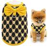 SMALLLEE_LUCKY_STORE Maglione in pile per cani di piccola taglia con cuore scozzese e anello a D Bowkont, caldo maglione invernale autunnale per chihuahua, abbigliamento quotidiano, abbigliamento