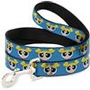 Buckle-Down Warner Bros. Animation Guinzaglio per cani, The Powerpuff Girls Bubbles Face Close Up Blu, 1,8 m di lunghezza x 1,3 cm di larghezza