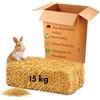 Palatina Werkstatt 15 kg di balle di paglia di grano di ottima qualità, paglia fresca secca non iniettata, raccolta corrente naturale per conigli, porcellini d'India, conigli
