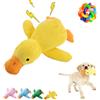 Generic Anatra calmante per cani, giocattolo interattivo per cani, anatra gialla, peluche interattivo, morbido peluche Quacking, adatto per cani di piccola e media taglia e cuccioli da interno (giallo, grande