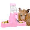 Generic Bottiglia d'acqua per criceti, cibo e acqua senza gocciolamento, bottiglia per piccoli animali automatici | 80 ml bottiglia d'acqua per criceti mangiatoia per gabbia
