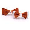 Crazy Family Shop Coppia Fiocchi Doppi Raso BICOLORI con CABOCHON di Perla con Elastico in Lattice (Rosso)