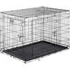Ferplast Gabbia pieghevole per cani DOG-INN 105 Recinto per cuccioli, Trasportino in metallo, Separatore incluso, Porta doppia con chiusura di sicurezza, 108,5 x 72,7 x h 76,8 cm Nero