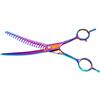LOVIVER Forbice per toelettatura per Cani Cesoie Curve Chunker Pet Grooming Assottigliamento Cesoia Strumento per Tagliare i Capelli per Tagliare i peli di, 7 Pollici