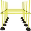Froadp Agility Sports, set di barre per saltare per cani, regolabili in altezza, set di ostacoli per allenamento condizionale, multifunzione, per pallacanestro e calcio (giallo e nero)