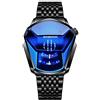 DAXIAOYU Orologio automatico al quarzo da uomo, design popolare, regalo per fidanzato, anniversario di matrimonio, compleanno, regalo, Nero-blu, Lusso