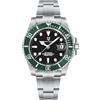 PAGRNE DESIGN Orologi Uomo, orologio automatico, movimento giapponese, calendario luminoso impermeabile in acciaio inossidabile (Verde nero)