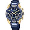 Festina Orologio Intelligente Uomo Ibrido Connected in Acciaio Inossidabile 316L Blu - Analogico - Impermeabile 10 ATM F20547/1 - Controllo Musica, Contapassi, Notifiche e Rifiuto Chiamate