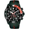 Lorus Orologio automatico da donna in acciaio inox con cinturino in metallo RT345JX9, nero/rosso, Sport
